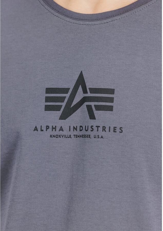 Alpha industries Basic T Ml T-shirts Kleding greyblack black maat: XXL beschikbare maaten:S XXL - Foto 2