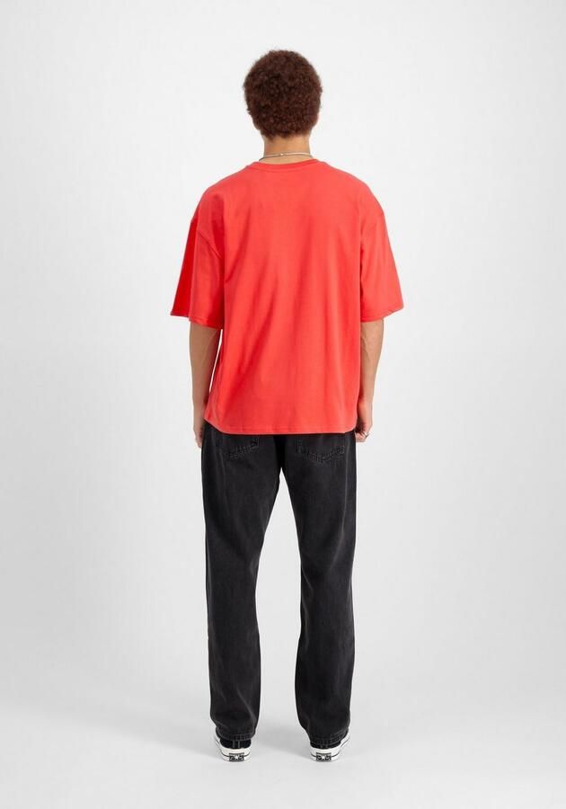 Alpha industries Rode College Tee Korte Mouw T-shirt Red Heren - Foto 3