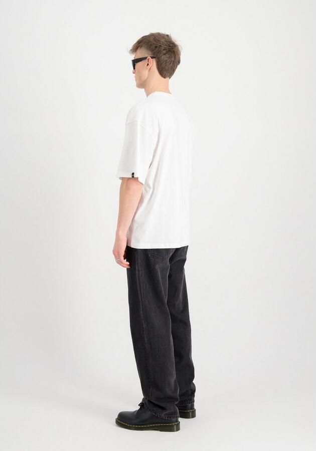 Alpha industries Witte College Tee Korte Mouw T-shirt White Heren - Foto 5