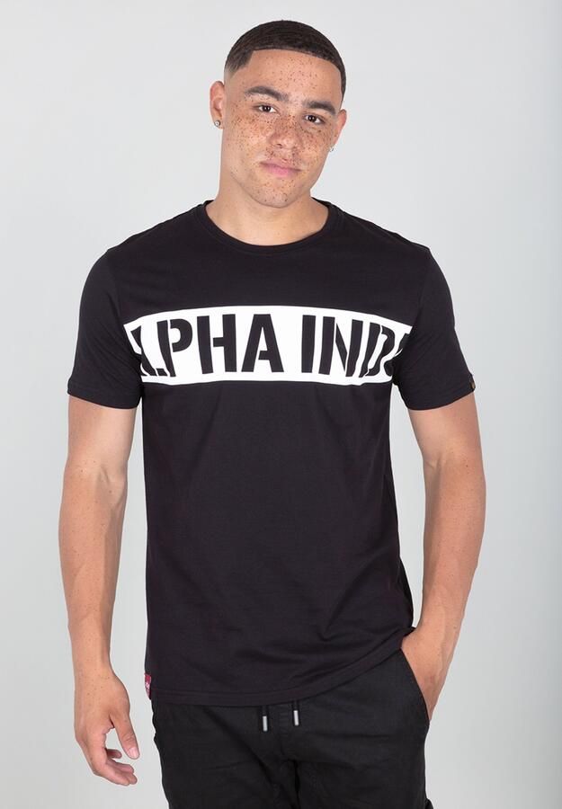 Alpha Industries Shirt met ronde hals Printed Stripe Tee - Foto 3