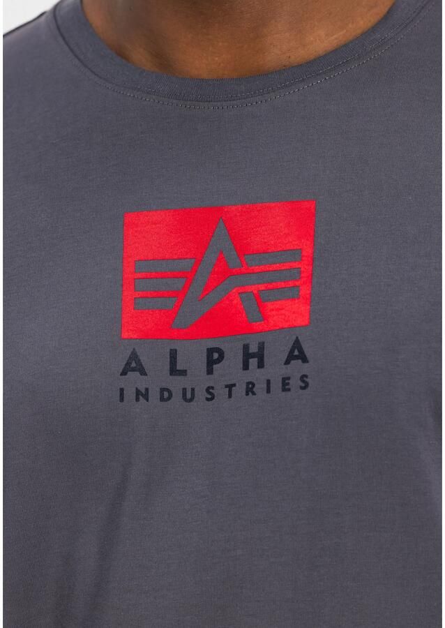 Alpha industries T-shirt met labelprint en ronde hals