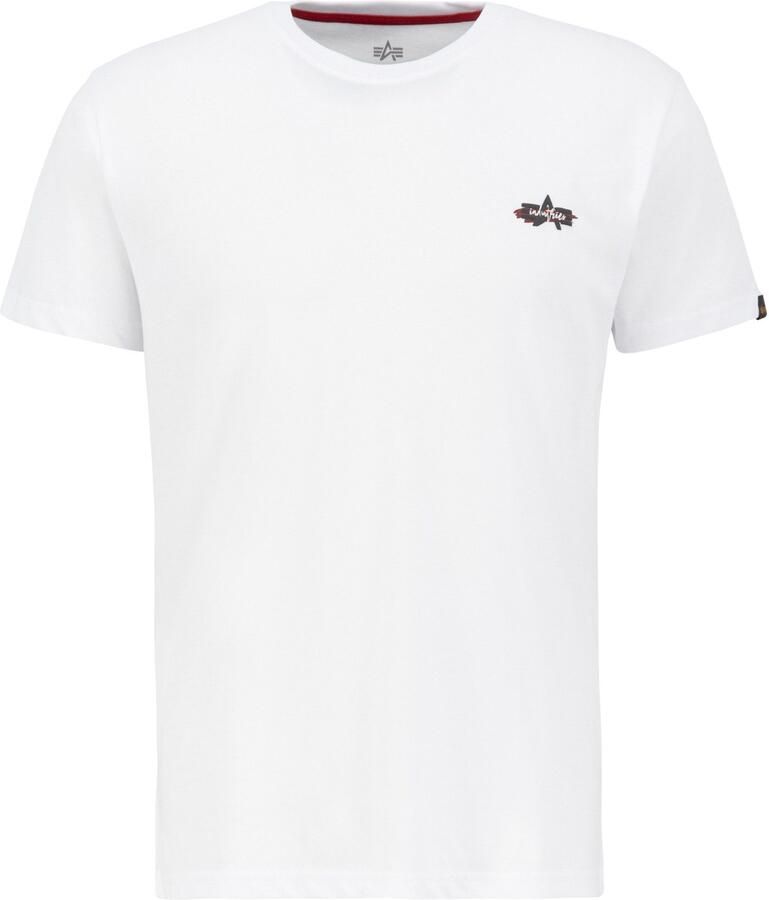 Alpha industries Katoenen T-shirt Handtekening Puff Print White Heren - Foto 7