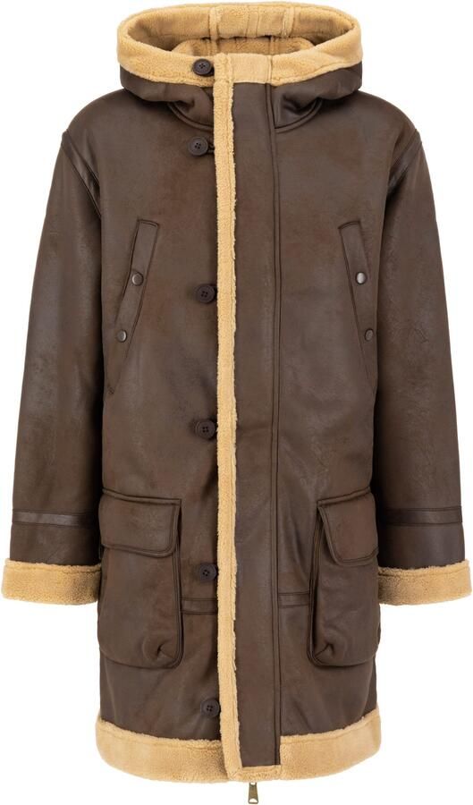 Alpha industries Vintage Brown Arctic Parka Eco-leren jas Brown Heren - Foto 9