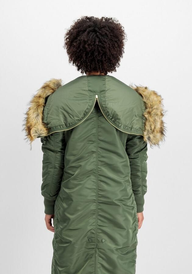 Alpha industries Lange jas met imitatiebont model 'LONG FISHTAIL' - Foto 5