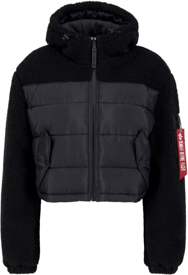 Alpha industries Zwarte Teddy Puffer Sherpa Jas Black Heren - Foto 6