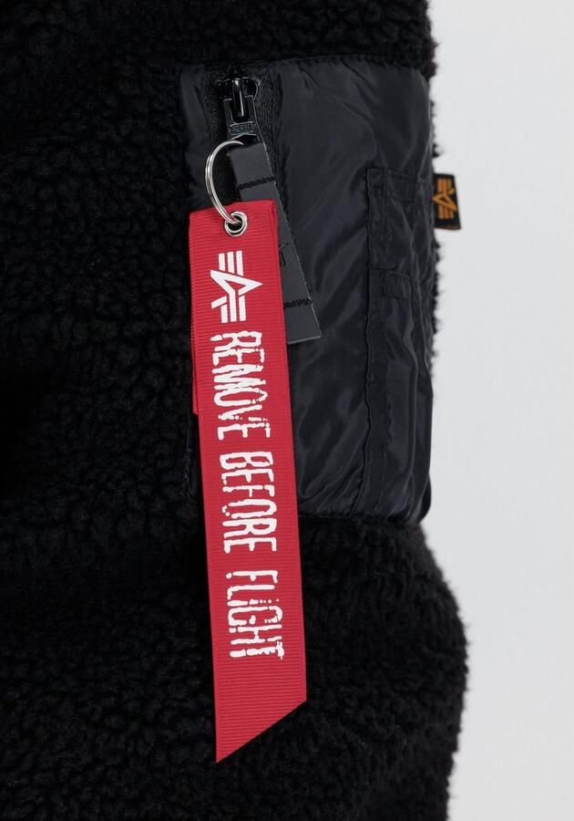 Alpha industries Zwarte Teddy Puffer Sherpa Jas Black Heren - Foto 4