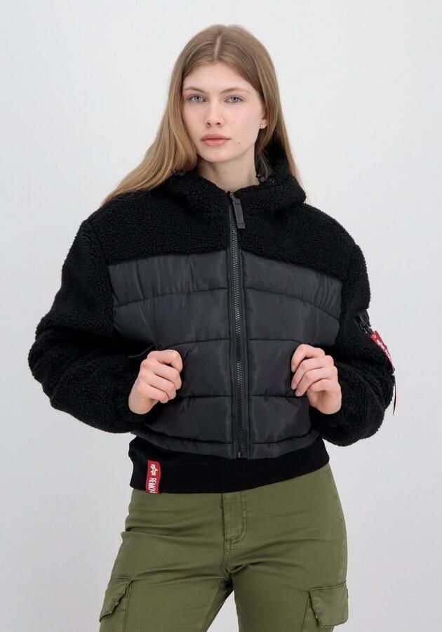 Alpha industries Zwarte Teddy Puffer Sherpa Jas Black Heren - Foto 5