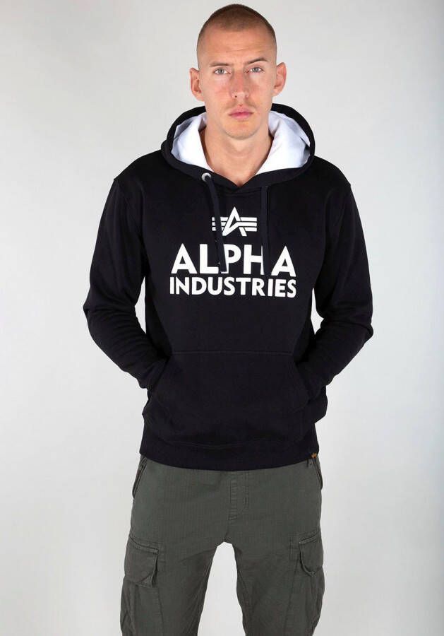 Alpha industries Schuimprint hoodie 143302 95 Zwart Heren