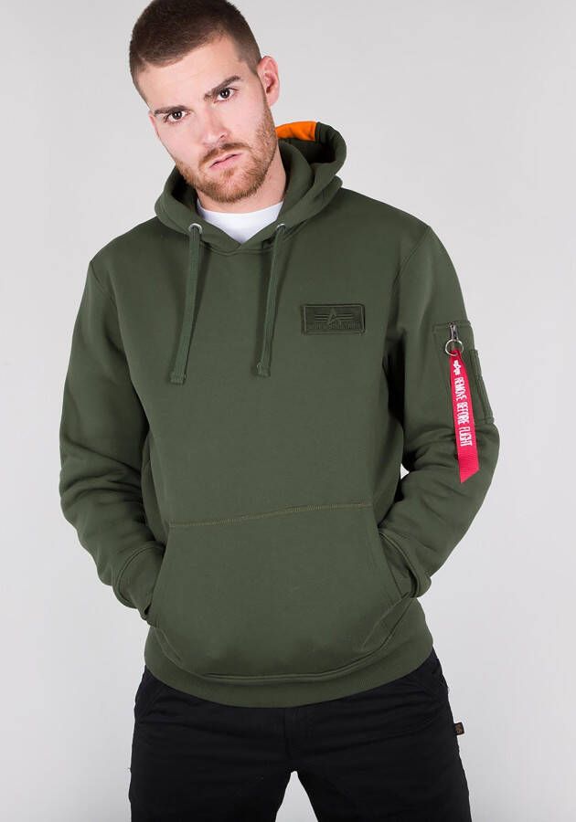 Alpha industries Stripe hoodie 178314 257 Groen Heren