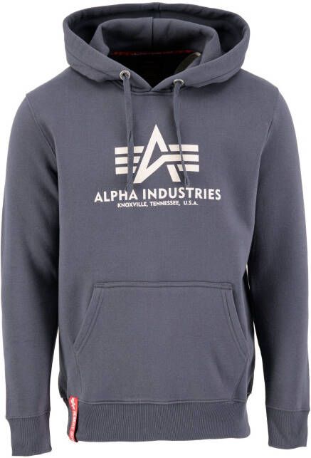 Alpha industries Klassieke Heren Hoodie met Verstelbare Capuchon Gray Heren