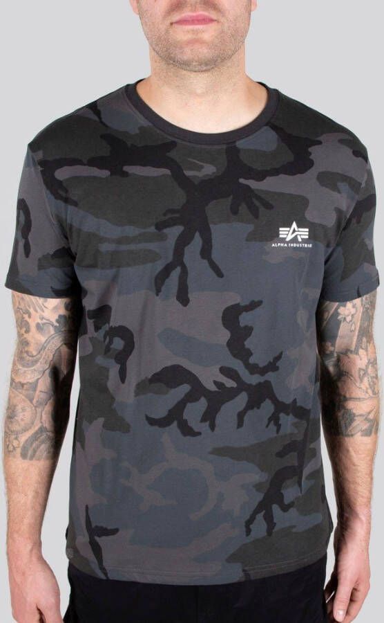 Alpha Industries Shirt met ronde hals Backprint T Camo