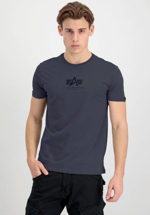 Alpha industries Basic T Ml T-shirts Kleding greyblack black maat: XXL beschikbare maaten:S XXL