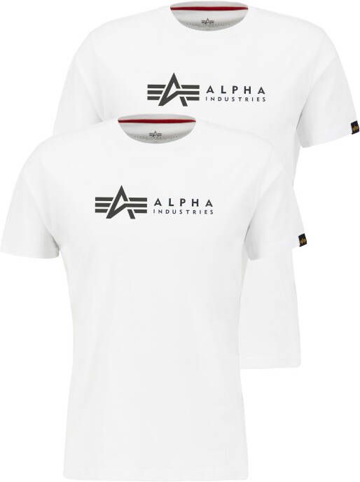 Alpha industries Label T (2 Pack) T-shirts Kleding white maat: L beschikbare maaten:S M L XXL