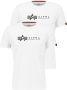 Alpha industries Label T (2 Pack) T-shirts Kleding white maat: L beschikbare maaten:S M L XXL - Thumbnail 2