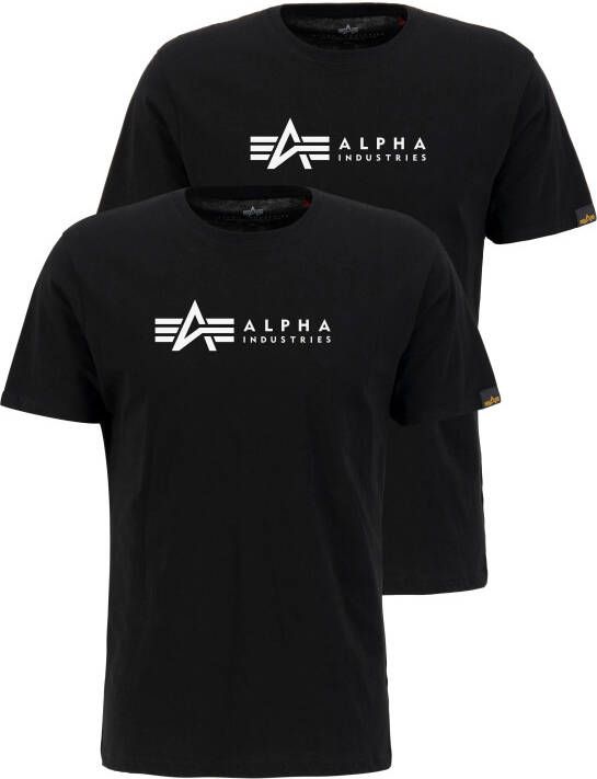 Alpha industries Label T (2 Pack) T-shirts Kleding Black maat: XXL beschikbare maaten:S M L XXL