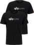 Alpha industries Label T (2 Pack) T-shirts Kleding Black maat: XXL beschikbare maaten:S M L XXL - Thumbnail 1
