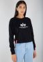 Alpha industries Dames Sweatshirt Sweater WMN 128052 03 XS Zwart Dames - Thumbnail 2