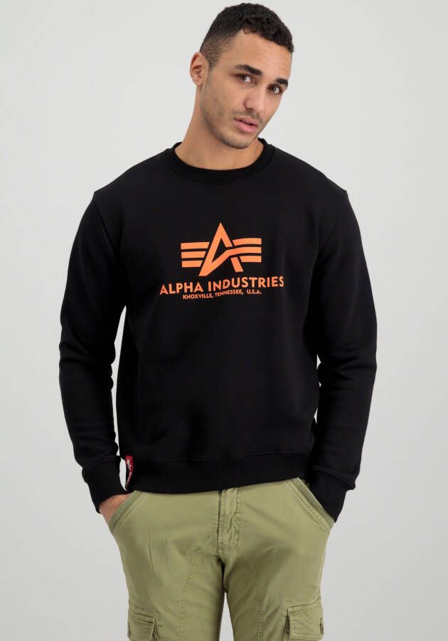 Alpha industries Bluza Basic Sweater Neon Print 178302Np 477 S Zwart Heren