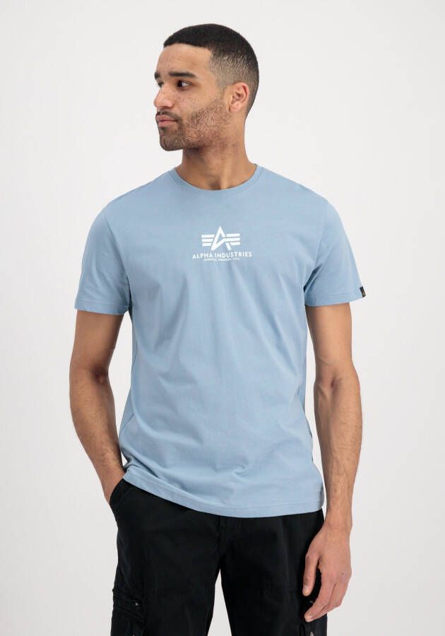 Alpha industries Basic T Ml T-shirts Kleding grey blue maat: XXL beschikbare maaten:S M XXL
