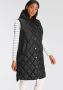 Amber & June Gewatteerde Bodywarmer met Capuchon Black Dames - Thumbnail 1
