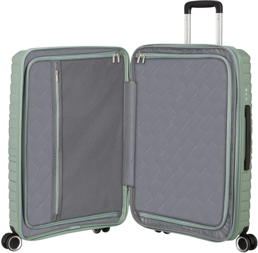 American Tourister Hardshell-trolley FLYTWIST verschillende maten en kleuren Hardcase koffer personaliseerbaar volume uitbreiding