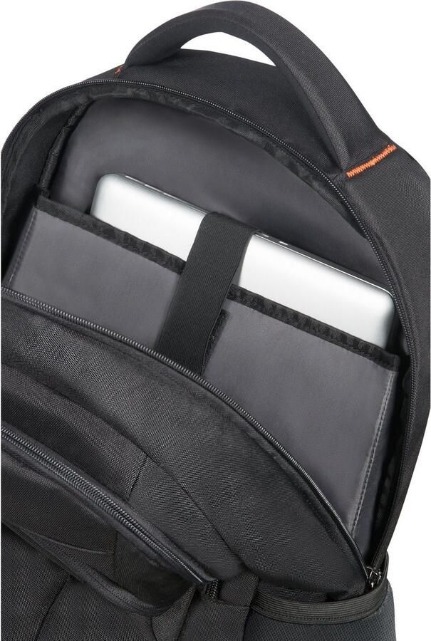 American Tourister Laptoprugzak AT WORK 17.3 black orange Kinderreisekoffer kindertrolley handbagage harde koffer - Foto 5