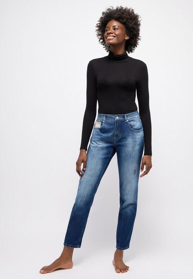 Angels Straight leg boyfriend jeans met strass-steentjes model 'GLAM' - Foto 3