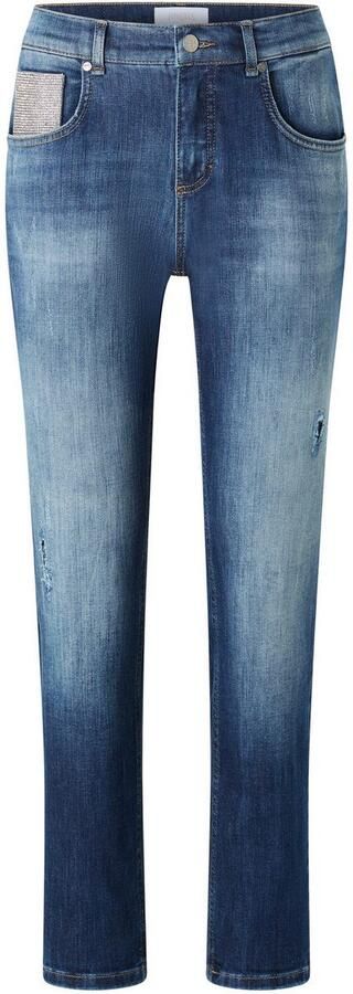Angels Straight leg boyfriend jeans met strass-steentjes model 'GLAM' - Foto 4