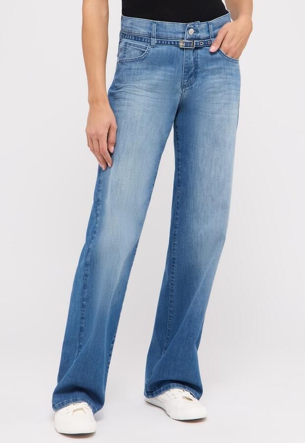 ANGELS Relax fit jeans LIZ BELT met geïntegreerde riem