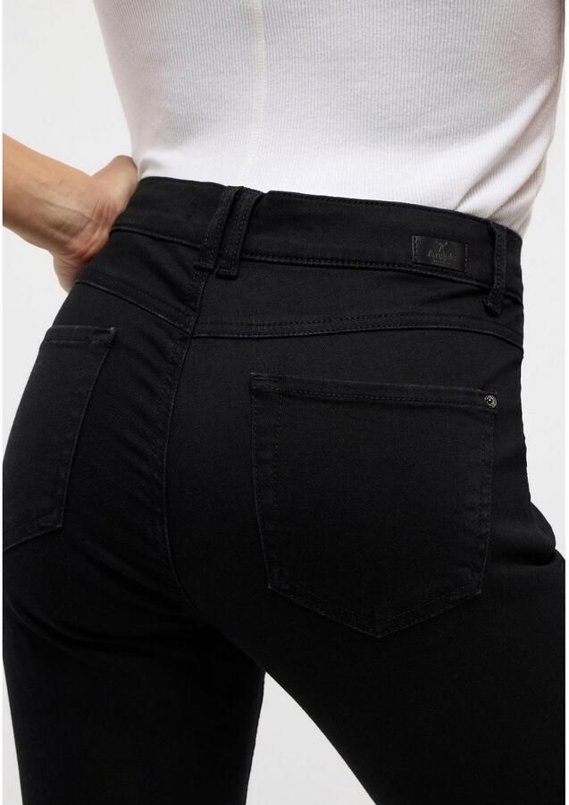 Angels Skinny Button Jeans Black Dames