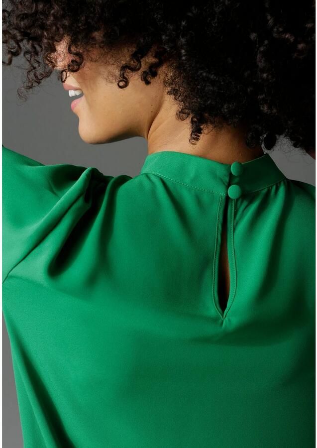 Aniston CASUAL Blouse met lange mouwen met kleine volant voor - Foto 2