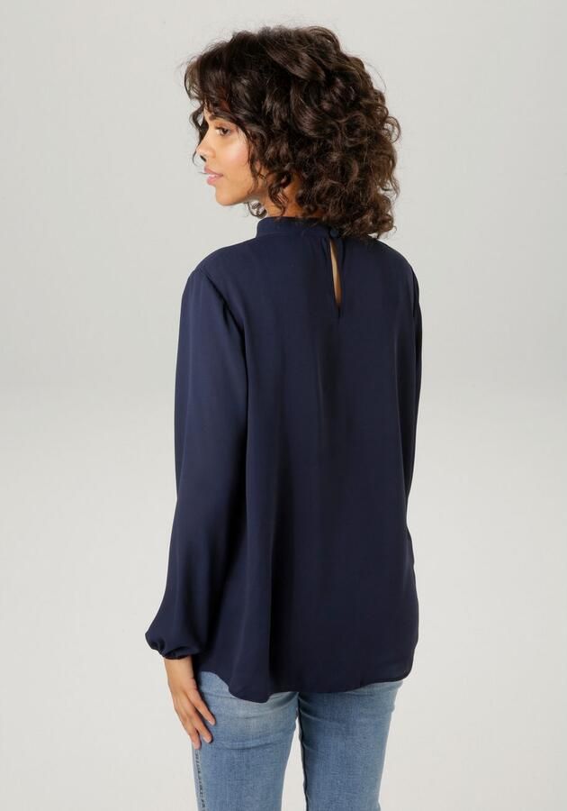 Aniston CASUAL Blouse met lange mouwen met kleine volant voor - Foto 5