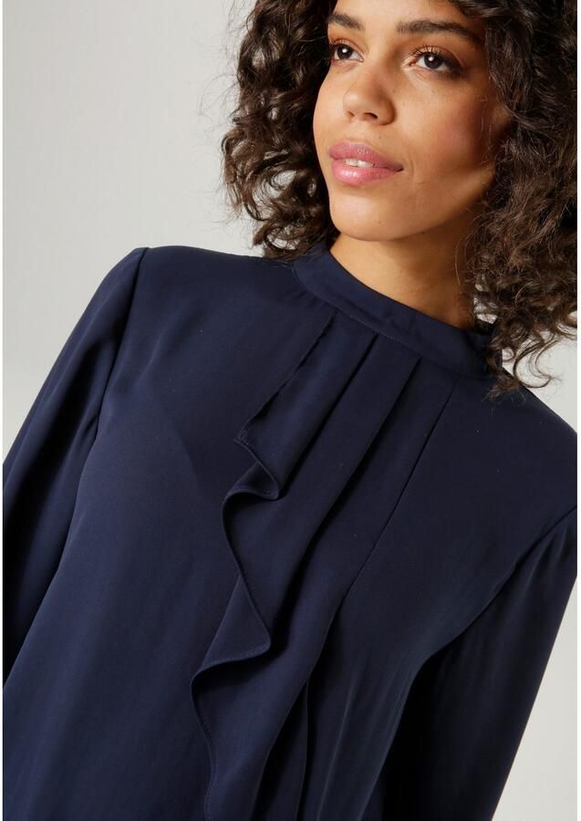 Aniston CASUAL Blouse met lange mouwen met kleine volant voor - Foto 3