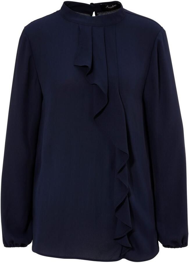 Aniston CASUAL Blouse met lange mouwen met kleine volant voor - Foto 2