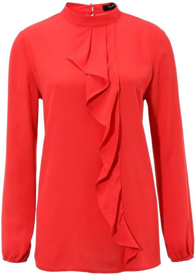 Aniston CASUAL Blouse met lange mouwen met kleine volant voor