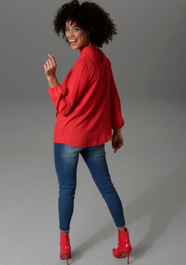 Aniston CASUAL Blouse met lange mouwen met kleine volant voor - Foto 6