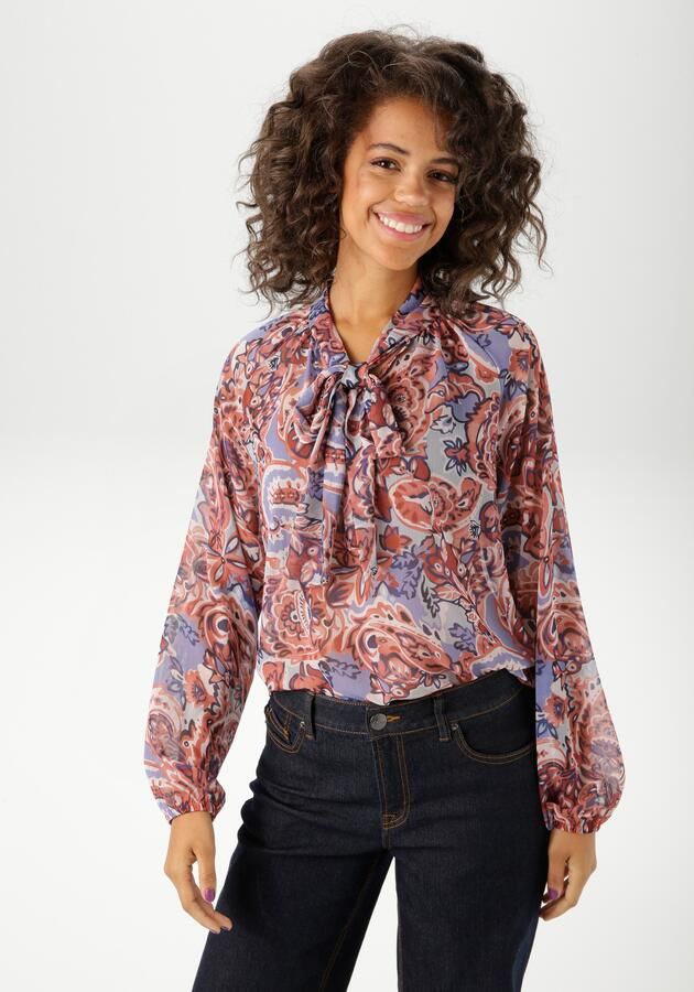 Aniston CASUAL Blouse zonder sluiting met extravagante grootschalige paisley-patroon nieuwe collectie - Foto 9