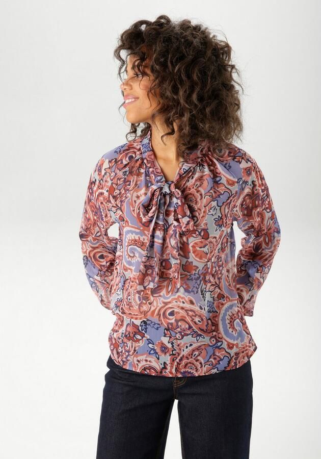 Aniston CASUAL Blouse zonder sluiting met extravagante grootschalige paisley-patroon nieuwe collectie - Foto 4