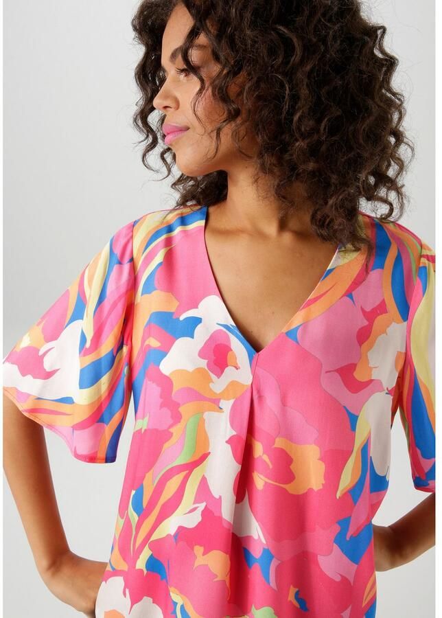 Aniston CASUAL Blouse zonder sluiting met fantasierijke grafische print - Foto 3