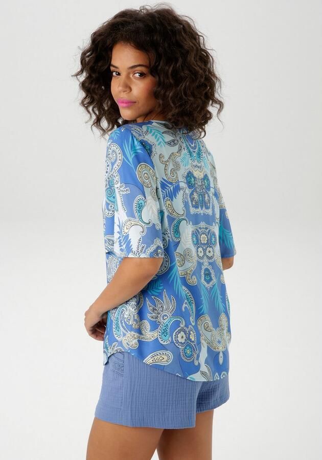 Aniston CASUAL Blouse zonder sluiting met grootvlak paisley-patroon - Foto 4