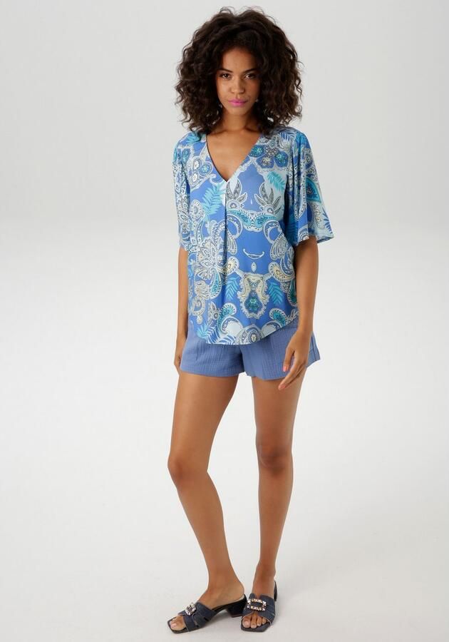 Aniston CASUAL Blouse zonder sluiting met grootvlak paisley-patroon - Foto 5