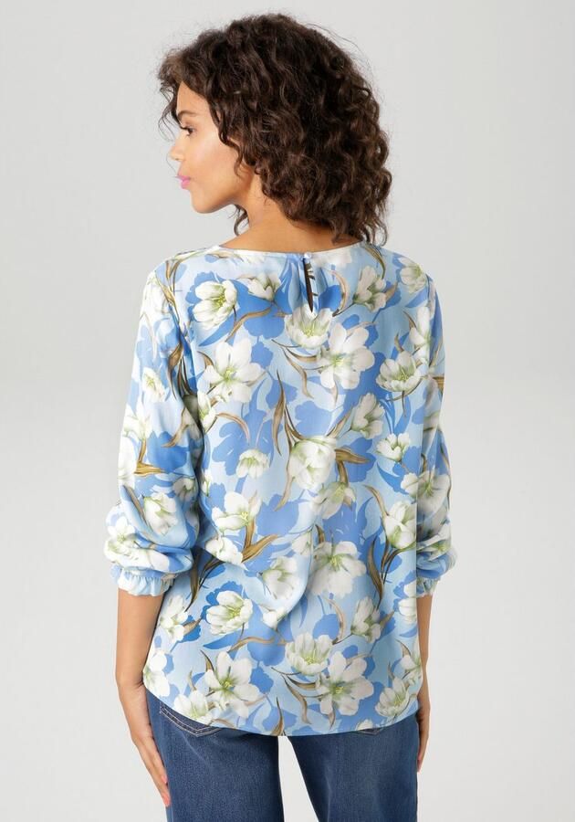 Aniston CASUAL Blouse zonder sluiting met harmonieuze bloemenprint - Foto 5