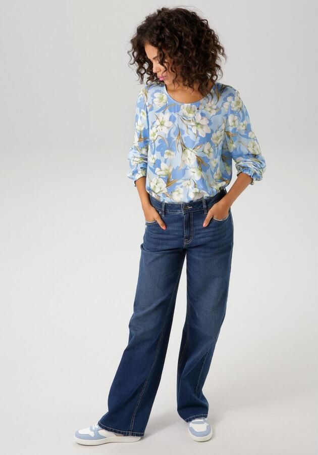 Aniston CASUAL Blouse zonder sluiting met harmonieuze bloemenprint - Foto 6
