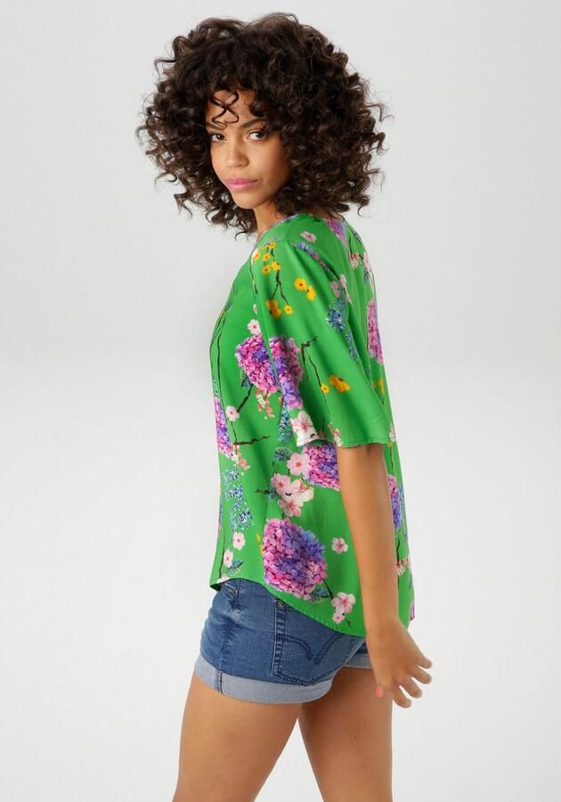 Aniston CASUAL Blouse zonder sluiting met harmonieuze bloemenprint - Foto 5