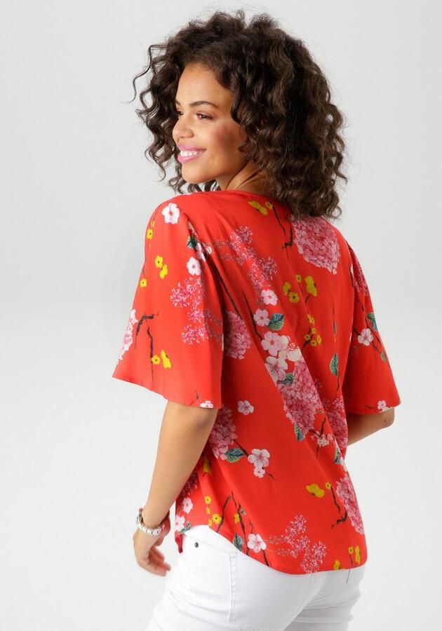 Aniston CASUAL Blouse zonder sluiting met harmonieuze bloemenprint - Foto 4