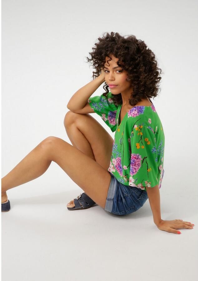 Aniston CASUAL Blouse zonder sluiting met harmonieuze bloemenprint - Foto 4