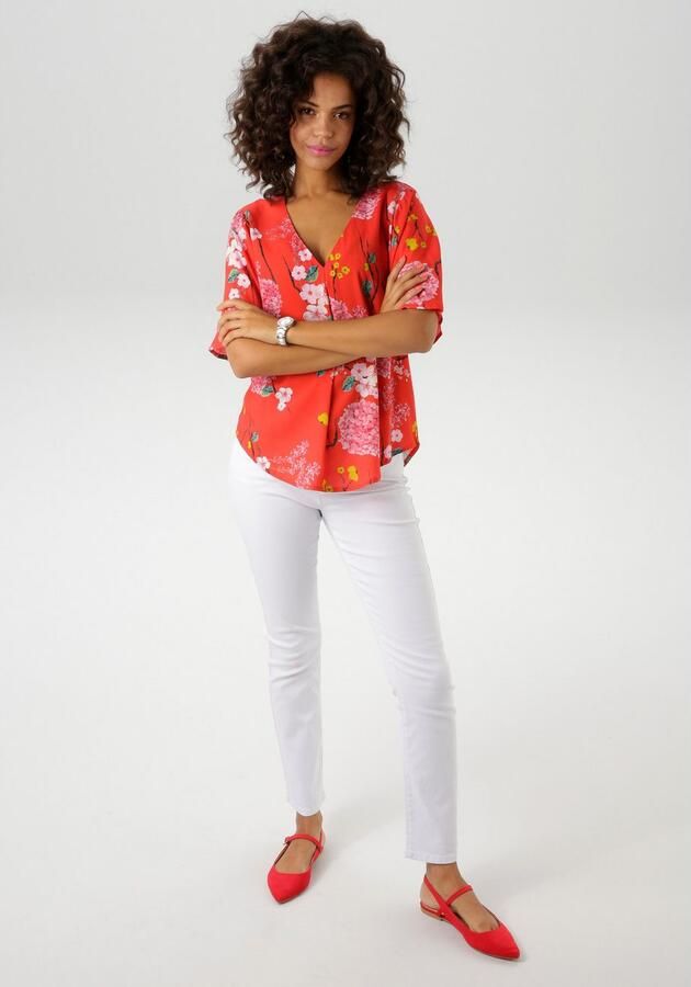 Aniston CASUAL Blouse zonder sluiting met harmonieuze bloemenprint - Foto 5