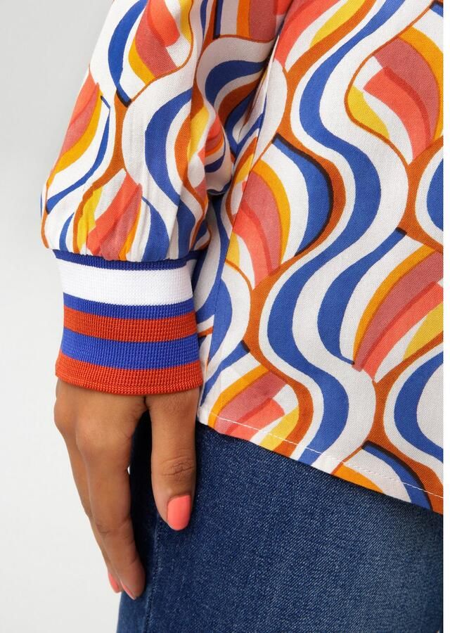 Aniston CASUAL Blouse zonder sluiting met interessant retro-patroon - Foto 2