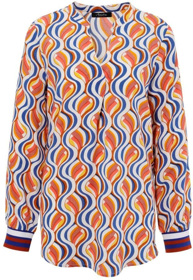 Aniston CASUAL Blouse zonder sluiting met interessant retro-patroon - Foto 6