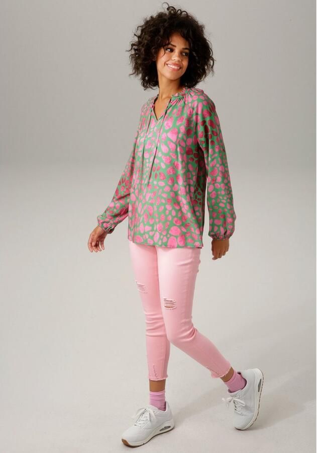 Aniston CASUAL Blouse zonder sluiting met interessante alloverprint - Foto 4